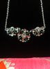 N0257_1 Trendy Crafted dazzling stone work necklace with a touch of lovely stones on the pendant.