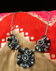 N0257_1 Trendy Crafted dazzling stone work necklace with a touch of lovely stones on the pendant.