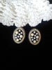 E0575_Classy oval shaped studs with a touch of stones.
