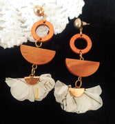 E0577_Lovely crafted hangings with geometric designs with a touch of fabric (long hanging)