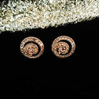 E0589_Lovely circular shaped studs with a touch of stones.