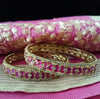 B039_Gorgeous American Diamond studded bangles.
