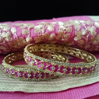 B039_Gorgeous American Diamond studded bangles.