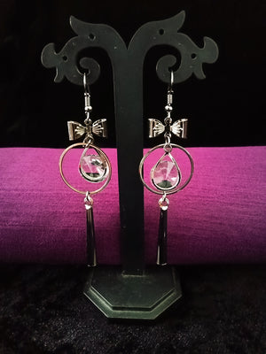 E0615_Lovely ribbon bow design hangings with a touch of stones(medium size hanging)