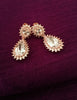 E0622_Elegant Rose Gold American Diamond ear drop hanging with delicate work.