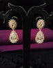 E0622_Elegant Rose Gold American Diamond ear drop hanging with delicate work.
