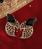 E0641_Classy crafted over sized studs with a touch of stones.