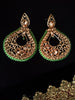 E0142_Classy Style Meenakari danglers studded with stones with a touch of crystals.