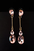 E0707_Trendy dazzling ear drop hanging with a touch of stones.