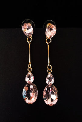 E0707_Trendy dazzling ear drop hanging with a touch of stones.