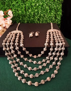 N066_Classy German Silver Oxidized Matte polish premium quality Layered necklace.