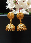 E0749_Gorgeous traditional style golden jumkas with delicate designs.
