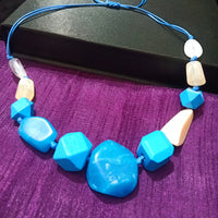N0164_Vibrant Glossy colored bead Necklace.
