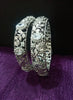 B0185_Gorgeous bangles with delicate stone work embellished with American Diamond stones.