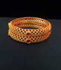 B030_Classy Style 1 gm Gold plated bangles studded with pink ruby stones.