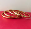 B0123_ Glossy fine polished Micro Gold plated bangles.