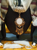 P044_Beautiful multi color soft pendant scarf with a touch of beautiful bead work and tassels.