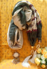 P044_Beautiful multi color soft pendant scarf with a touch of beautiful bead work and tassels.