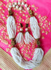 N0122_Classy white color sugar Crystal necklace set studded with stones with a touch of pearls.