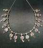 N0285_Elegant Oxidized choker necklace with delicate craft work of leafy coconut tree design pendants.