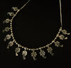 N0285_Elegant Oxidized choker necklace with delicate craft work of leafy coconut tree design pendants.