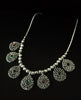 N0291_Lovely Oxidized choker necklace with delicate design pendants with a touch of stones.
