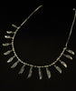 N0293_Lovely Oxidized choker necklace with delicate leafy shaped pendants.