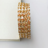 B0162_Gorgeous Golden crafted bangles with a touch of  American Diamond stones.