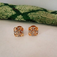 E0797_Premium American Diamond studs with delicate stone work.