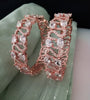 B0196_S_Beguiling broad rose gold designer bangles engraved with American Diamond stones.