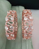 B0196_S_Beguiling broad rose gold designer bangles engraved with American Diamond stones.