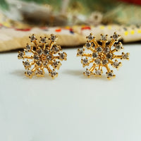 E0813_Beautiful star shaped studs with a touch of delicate stone work.