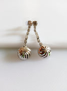 E0822_Lovely ear drop hanging studded with shining stones.