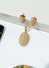 N080_Elegant Gold & Silver plated dual tone necklace set with earrings and ring studded with American Diamond stones.