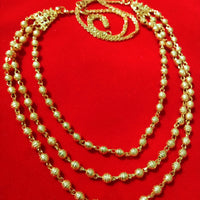 N0297_Lovely layered Micro Gold plated Necklace with delicate work.