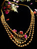 N0297_Lovely layered Micro Gold plated Necklace with delicate work.