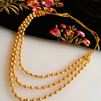 N0297_Lovely layered Micro Gold plated Necklace with delicate work.