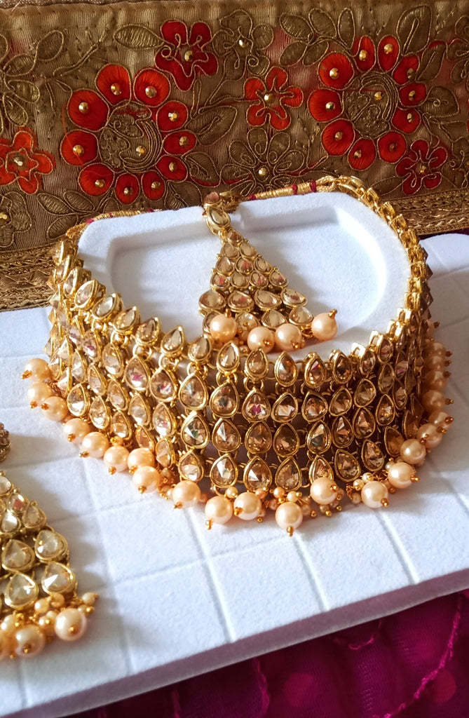 White online kundan stones