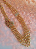 N0310_Lovely traditional style Gold plated layered necklace set with fine art work of peacock designs with a touch of dazzling stones.