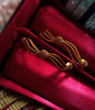 B016_Classy Style Gold Plated Bangles studded  with pink ruby stones.