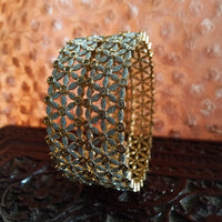 B0119_Classic Style silver Plated along with american diamond studded bangles.