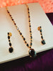 N0316_ Beguiling American Diamond engraved necklace with studded with beautiful stones.