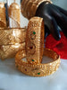 B0169_Gorgeous Crafted Gold plated bangles with delicate designs with a touch of stones.
