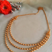 N0297_Lovely layered Micro Gold plated Necklace with delicate work.