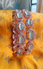 B0177_S_Elegant Rose Gold bangles embellished with American Diamond stones.