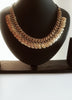 N0320_Classy German Silver oxidized coin design crafted necklace with delicate work.