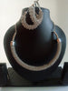 N0339_ Trendy oxidized metal base crafted necklace with delicate work with a touch of beads.