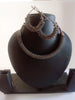 N0338_ Trendy oxidized metal base crafted necklace with delicate work with a touch of beads.