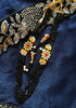 N0128_Gorgeous black Crystal necklace set studded with kundan stones.