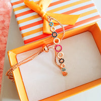 B0209_Stylish crafted bracelets with delicate multi color stone work.